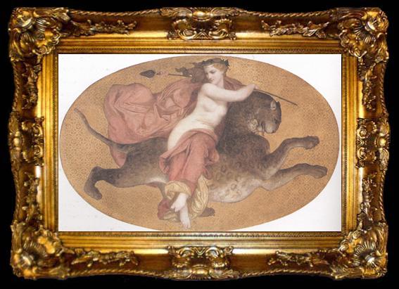 framed  Adolphe William Bouguereau Bacchante on a Panther (mk26), ta009-2